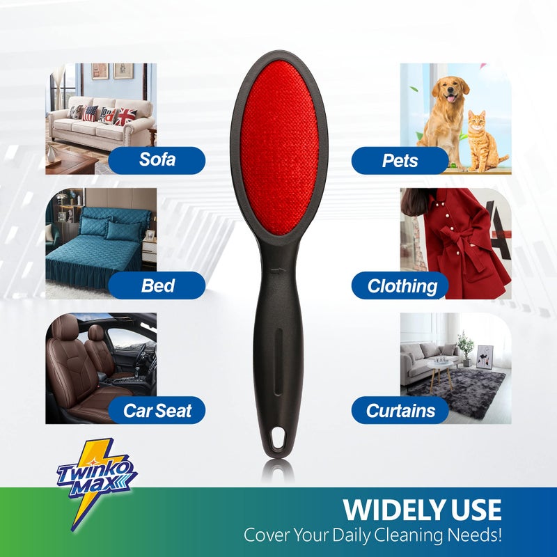 Twinko Max Lint Brush, Lint Remover, Pet Hair Remover, Clothes Brush, Magic Lint Remover Brush, Sheet and Carpet Cleaning Brush, 2-Sided and Reusable, No Need Lint Roller Refill. - Image 3