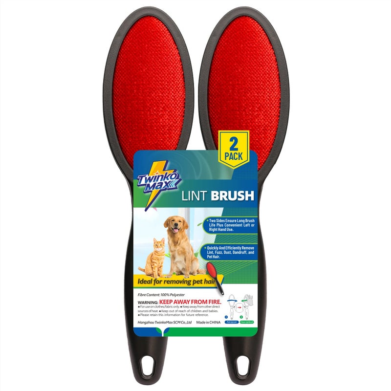 Twinko Max Lint Brush, Lint Remover, Pet Hair Remover, Clothes Brush, Magic Lint Remover Brush, Sheet and Carpet Cleaning Brush, 2-Sided and Reusable, No Need Lint Roller Refill. - Image 1