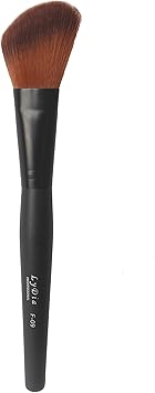LyDia professional black angled long mineral face loose powder blusher cosmetic makeup brush F09 - Image 2
