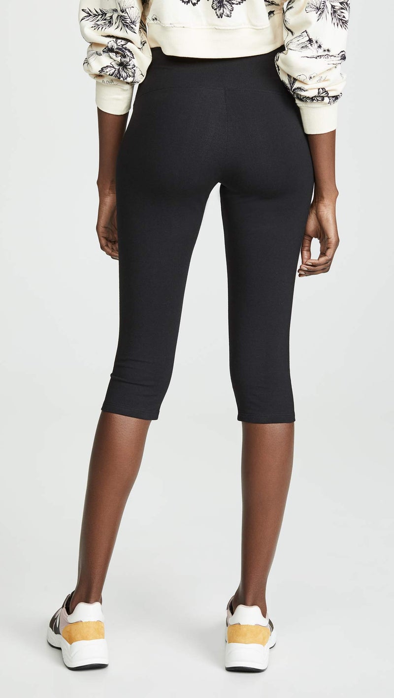 Yummie Women's Talia Capri Cotton Stretch Shapewear Legging Black, Medium - Image 3