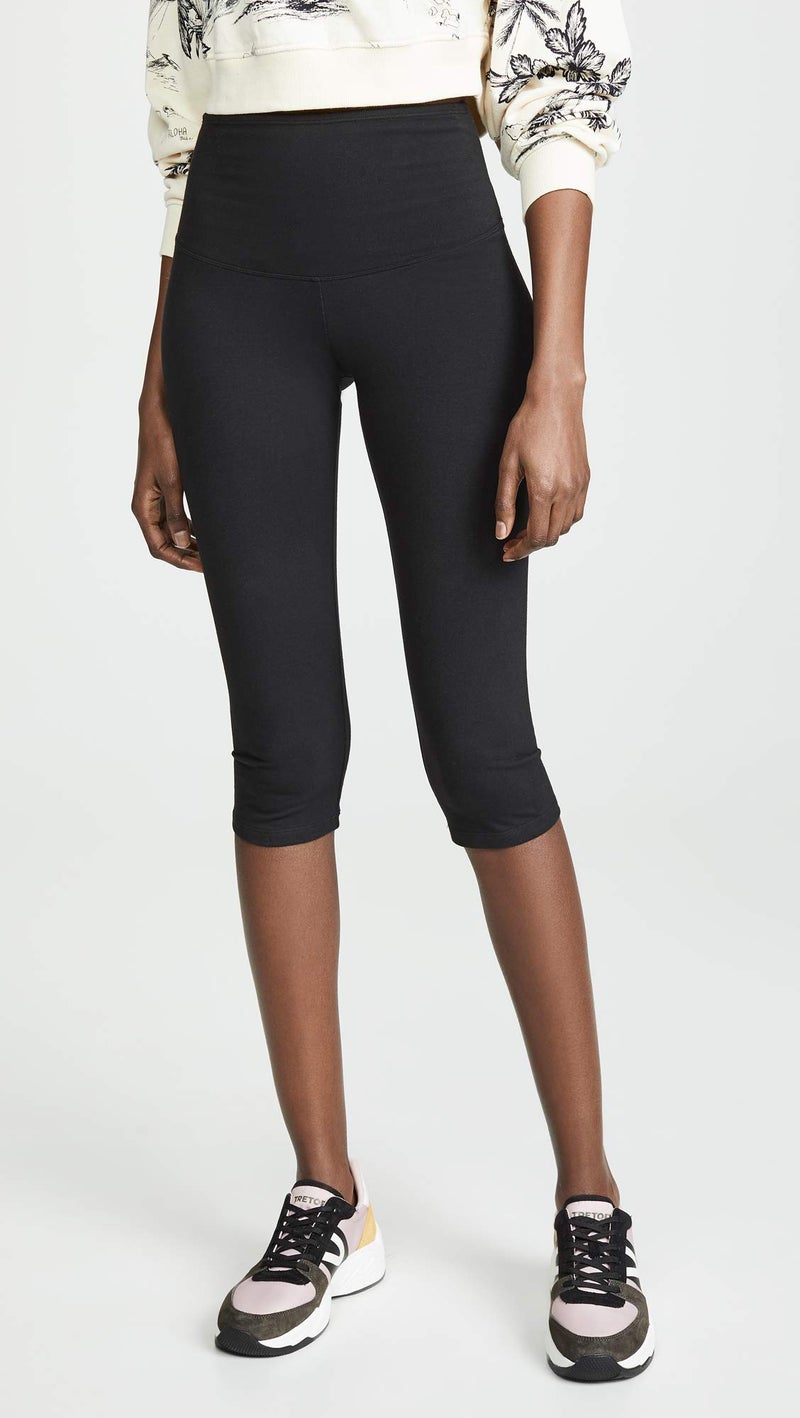 Yummie Women's Talia Capri Cotton Stretch Shapewear Legging Black, Medium - Image 2