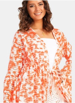 Clue Fishnet Kimono with Drawstring  - Image 3