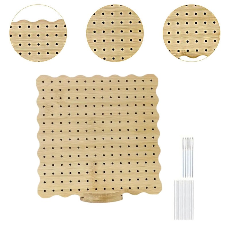 ATORSE Crochet Blocking Board Includes Rod Pins, Stand for Granny Squares Household 19.4cmx19.4cm - Image 5
