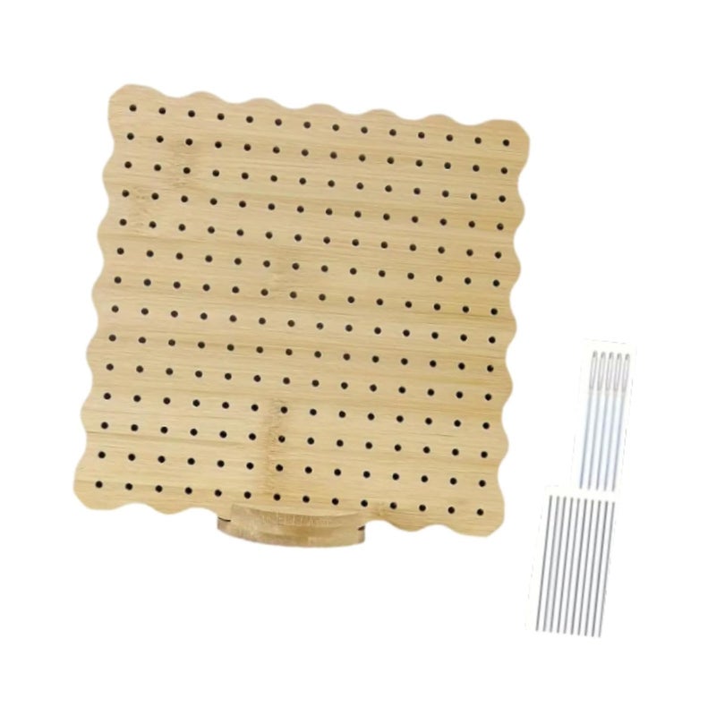ATORSE Crochet Blocking Board Includes Rod Pins, Stand for Granny Squares Household 19.4cmx19.4cm - Image 3