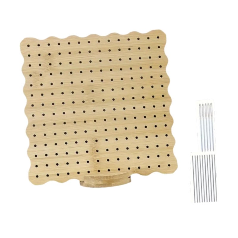 ATORSE Crochet Blocking Board Includes Rod Pins, Stand for Granny Squares Household 19.4cmx19.4cm - Image 2