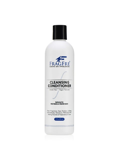 FRAGFRE Cleansing Conditioner for Fine Fragile and Treated Hairs 12 oz - Co-Wash for Sensitive Scalps - No Fragrance No Sulfate No Parabens - Hypoallergenic Vegan Co-wash (1 Pack)