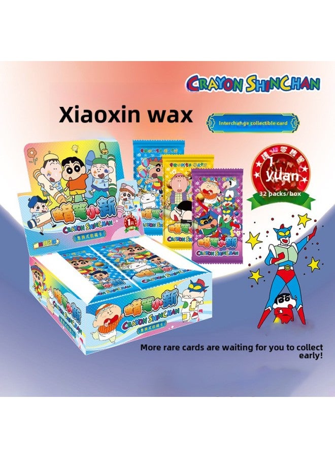 Generic Card Tour Crayon Shin Card Sauce Collection Card Vit Party Wish Prominence Bag Card Nohara Shin Help Card-Colour:T088-2 Crayon Shin-chan 1 Yuan Pack, 32 Packs In A Box - Image 1