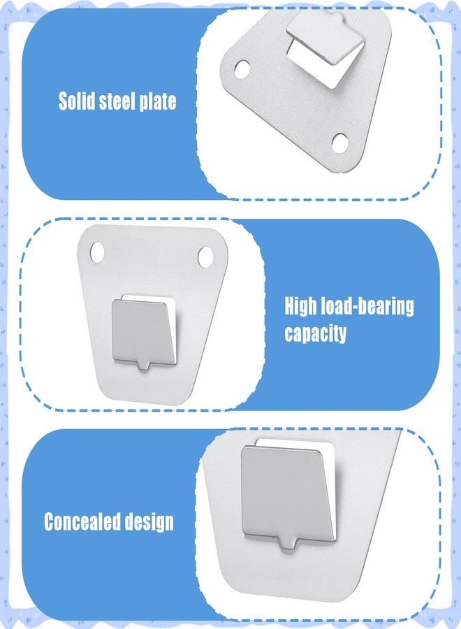 Psiriol 2 Set Heavy Duty Wall Fan Mounting Bracket, Wall Mount Fan Brackets Holders, Solid Steel with Fastening Screws, Oscillation Fans Hidden Holder - Image 5