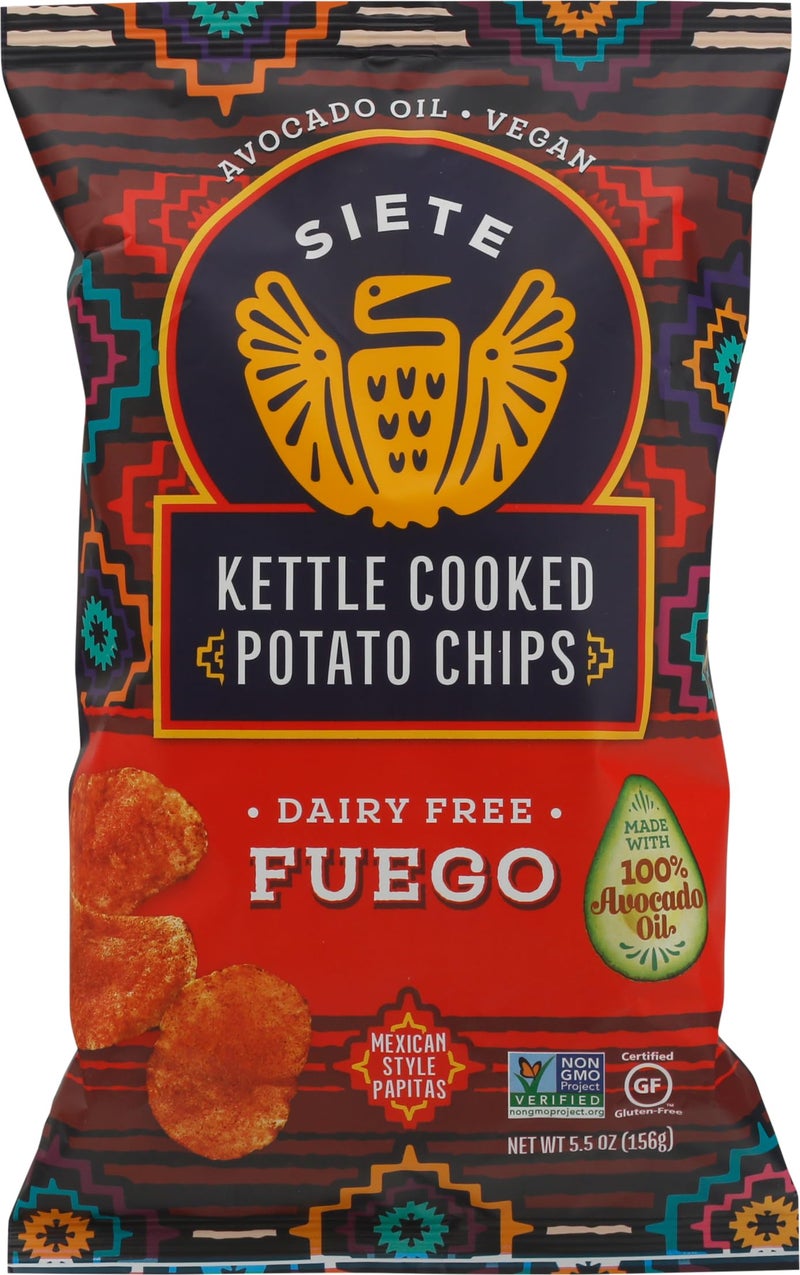 Siete Family Foods Fuego Potato Chips, 5.5 oz Bag - Image 5