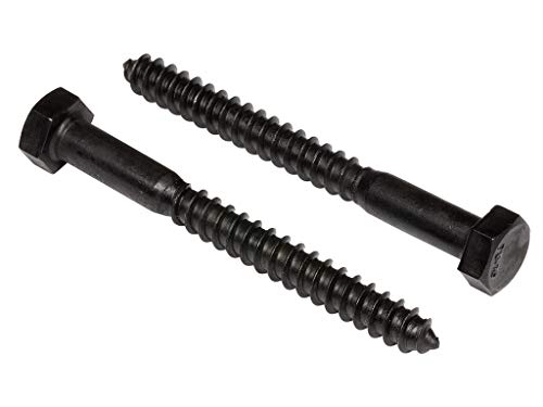 MAKERS BOLT 5/16" x 3" Stainless Steel Hex Lag Bolts (10 pcs) Black Oxidized in USA by Makers Bolt - Image 1
