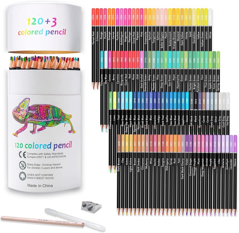 KALOUR Premium Colored Pencils,Set of 120 Colors,Artists Soft Core with Vibrant Color,Ideal for Drawing Sketching Shading,Coloring Pencils for Adults Beginners - Image 1