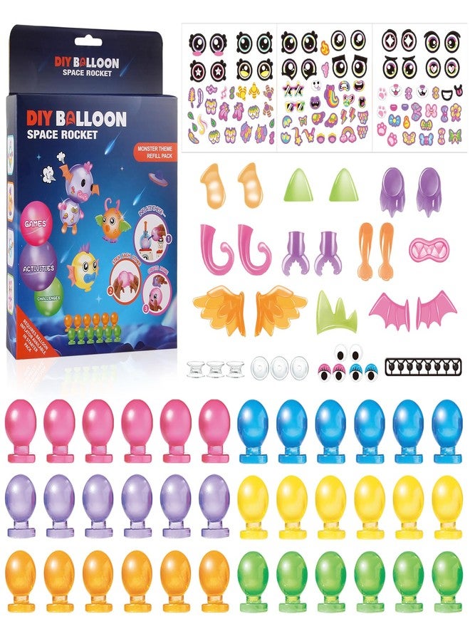 nicknack 170pcs DIY Balloons Accessories Kit for Kids,DIY Sticky Balloon Maker Toy Craft Kits for Kids,36pcs Magic Bouncy Balloon Refill Kit with Stickers Accessories,Toy Gift for Boys Girls Ages 3-12 - Image 1