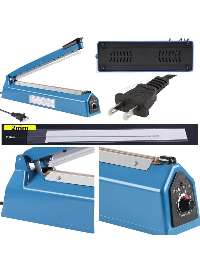 ARGT 8 Inch Impulse Heat Sealer – Manual Plastic Bag Sealing Machine with Extra Replacement Element for PE & PP Bags - Image 2