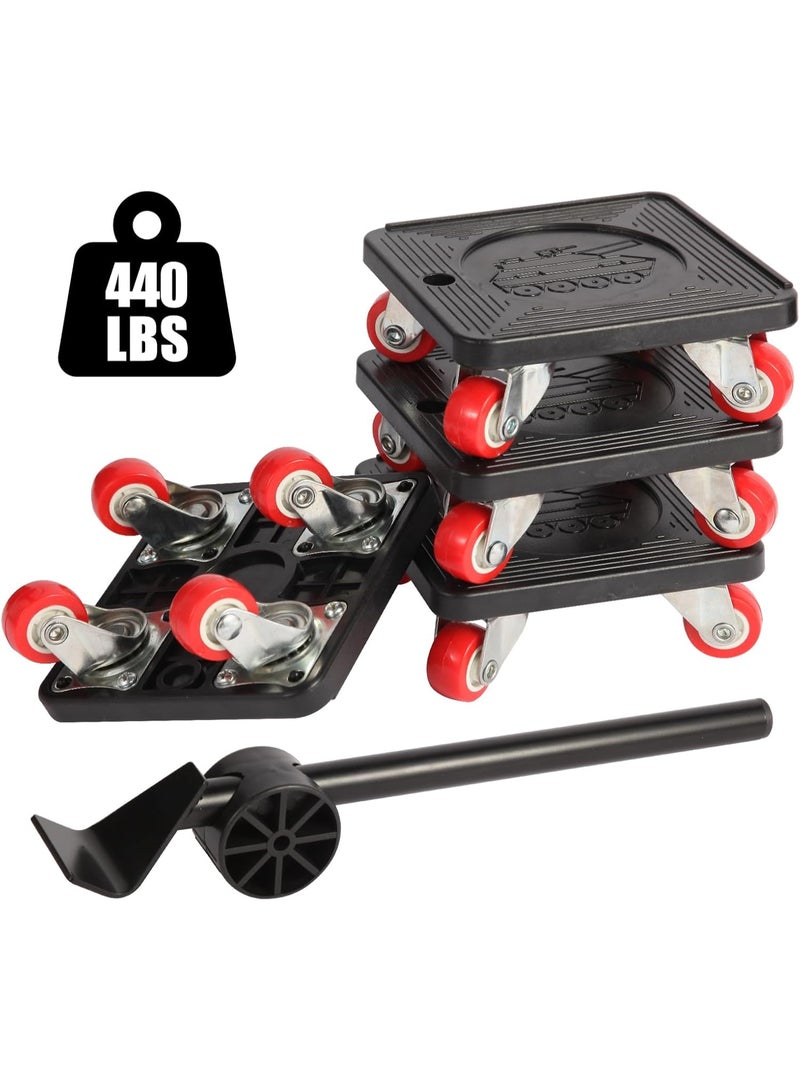Arabest Furniture Lifter Tool Set with 360° Rotating Wheels Furniture Dolly,Heavy-Duty Mover for Furniture, Refrigerator, Sofa, and Cabinet - Image 1