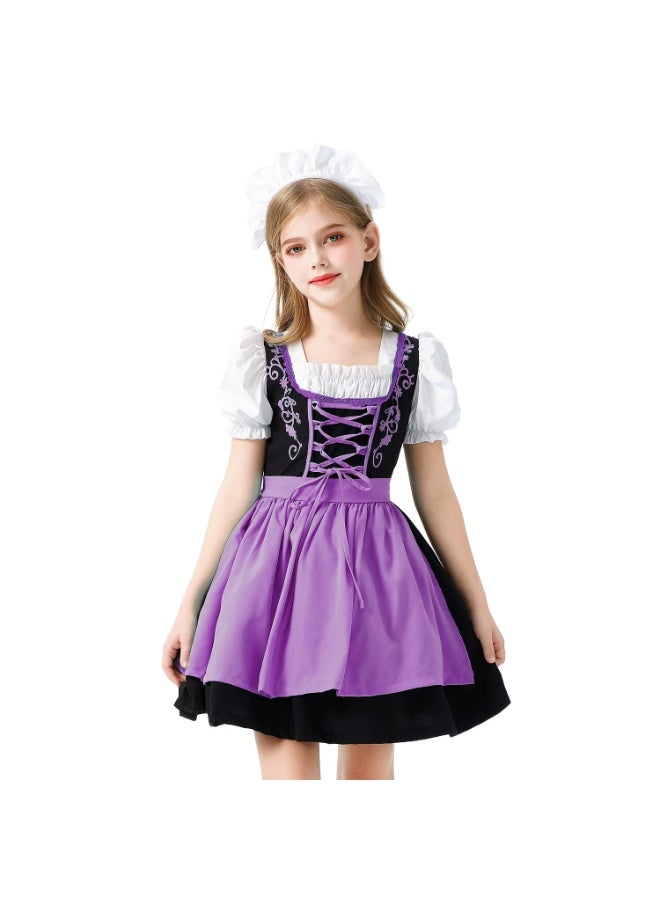 general German children's clothing, princess dress clothing for girls, children's beer festival clothing, traditional clothing for girls, clothing for girls aged 2 to 12 - Image 2
