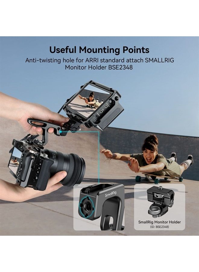SMALLRIG Mini Top Handle for Lightweight Vlogging Cameras with 1/4"-20 Screws - HTS2756 SMALRIG Mini Top Handle for Lightweight Vlogging Cameras with 1/4"-20 Screws - HTS2756 - Image 2