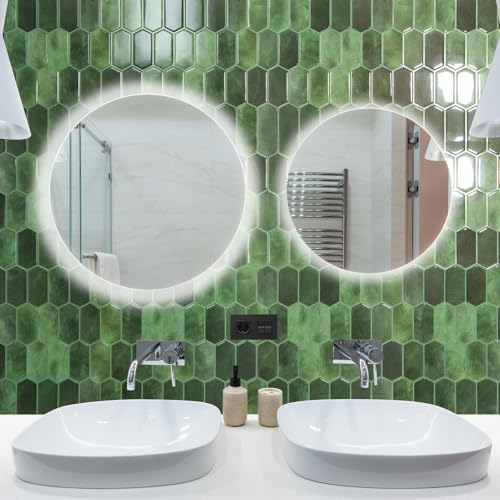Art3d 10-Sheet Heavy-Duty Peel and Stick Backsplash, Self-Adhesive Vinyl Wall Tiles for Kitchen Countertop Bathroom, Green - Image 4
