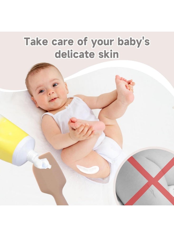 Meetion Baby Diaper Cream Spatula Applicator 3 Pack Butt Paste Spatula Soft Silicone,Diaper Rash Cream Applicator, Baby Essentials Must Haves Newborn Stuff (Red Green Grey) - Image 2