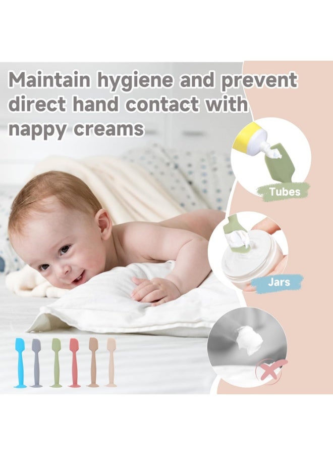 Meetion Baby Diaper Cream Spatula Applicator 3 Pack Butt Paste Spatula Soft Silicone,Diaper Rash Cream Applicator, Baby Essentials Must Haves Newborn Stuff (Red Green Grey) - Image 4