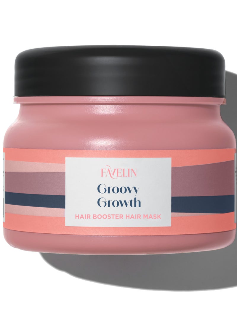 favelin Groovy Growth Hair Booster Hair Mask | Infused with Collagen, Keratin & Pro-Vitamin B5 | Strengthen, Nourish, Stimulate | 300 ml  - Image 1