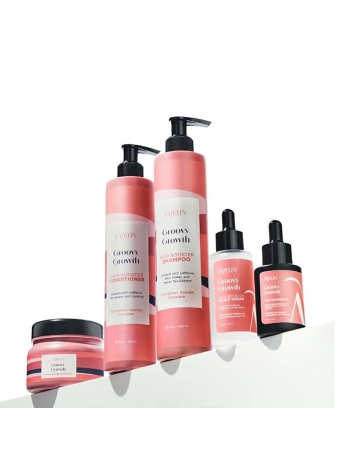 favelin Groovy Growth Hair Booster Hair Mask | Infused with Collagen, Keratin & Pro-Vitamin B5 | Strengthen, Nourish, Stimulate | 300 ml  - Image 4