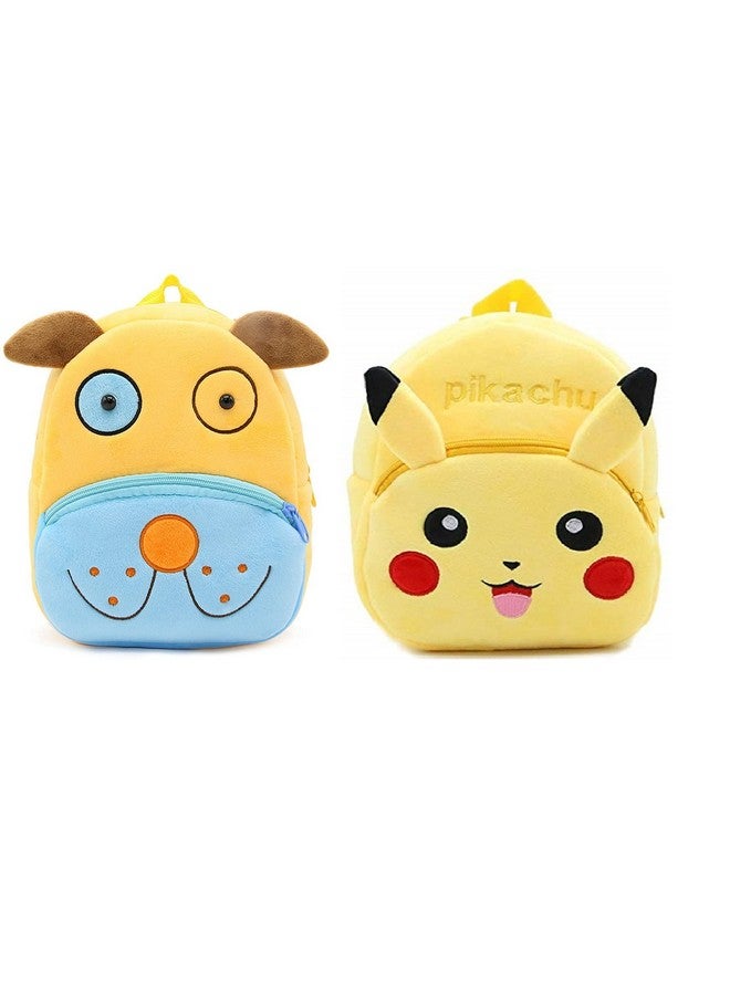 blue tree Kids School Bag Soft Plush Backpack Cartoon Bags Mini Travel Bag for for Girls Boys Toddler Baby Cute Dog & penguin - Image 1