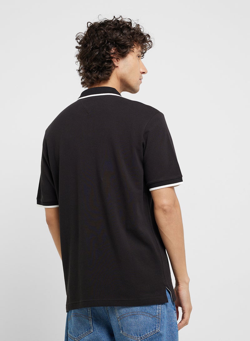 TOMMY JEANS Regular Fit Crest Short Sleeve Polo  - Image 2
