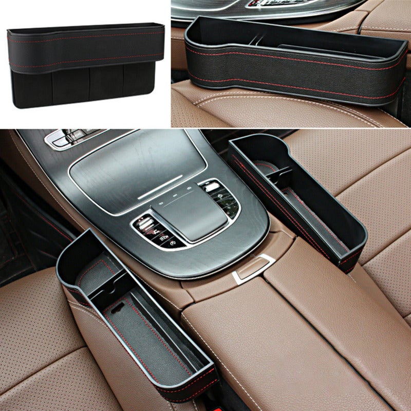 Car Seat Gap Filler Premium PU Leather Console with Cup Holder - Multifunctional Car Seat Organizer for Interior Essentials Right Side - Image 2