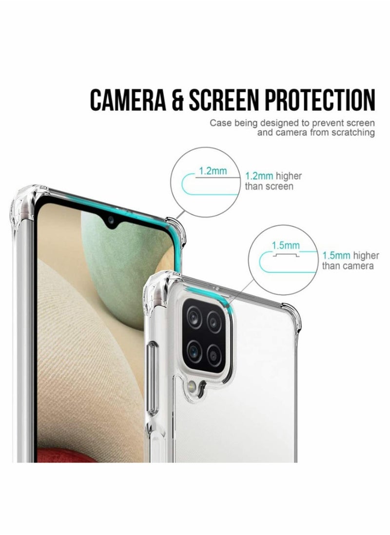 SYOSI - Case for Samsung Galaxy A12 Case, KASTWAVE Clear Transparent Reinforced Corners TPU Shock-Absorption Flexible Cell Phone Cover for Samsung M12 Case 6.5" Clear - Image 1