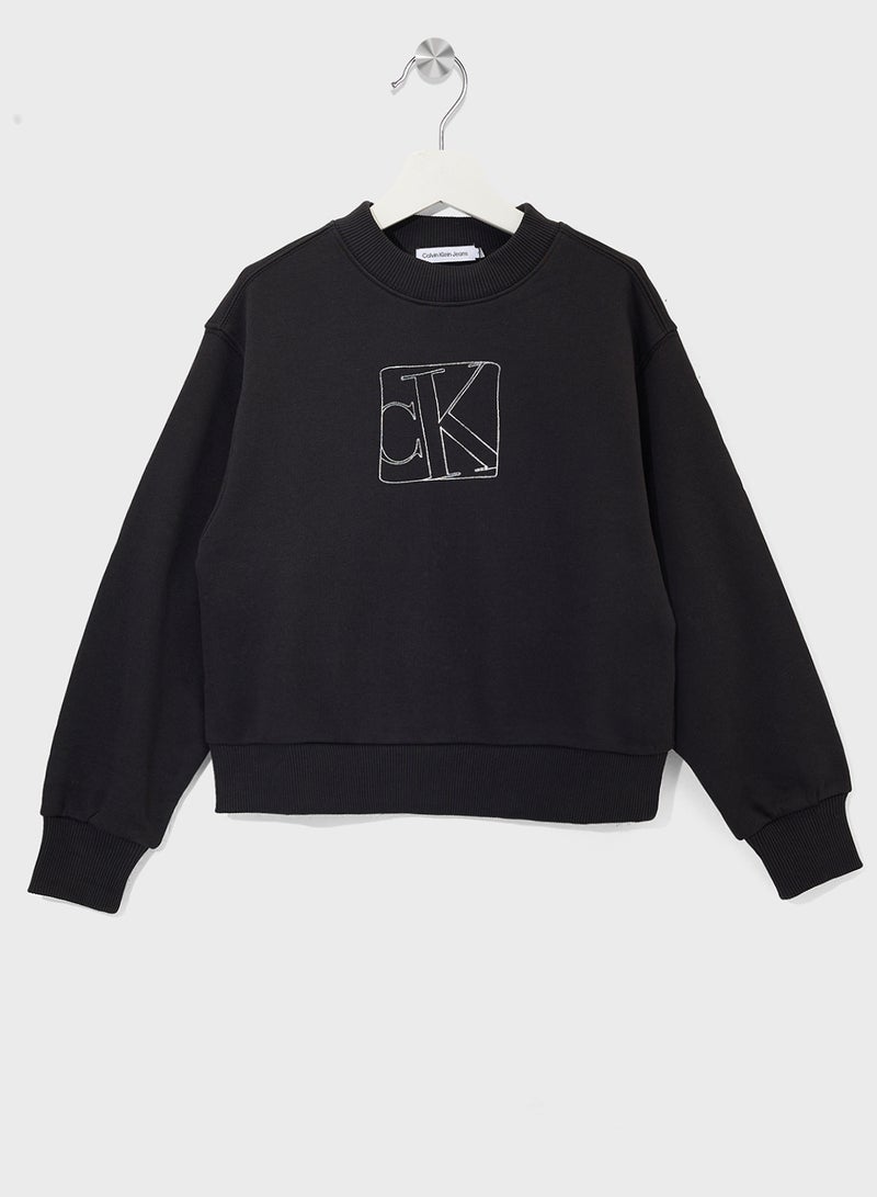 Calvin Klein Jeans Youth Logo Sweatshirt  - Image 1