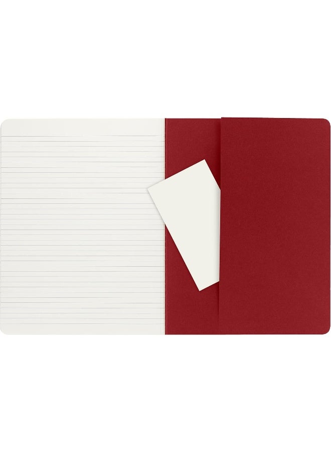 Moleskine Ruled Cahier Xl - Red Cover (3 Set) - Image 5