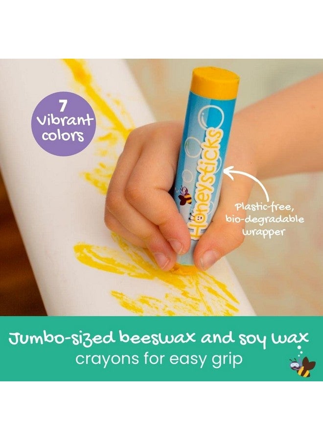 Honeysticks Ultimate Bath Fun Set - Non Toxic Bath Crayons (7 Pack) and Bath Color Tablets (36 Drops) for Hours of Creative Bathtub Fun - Natural and Food Grade Ingredients - Great Gift Set for Kids - Image 4