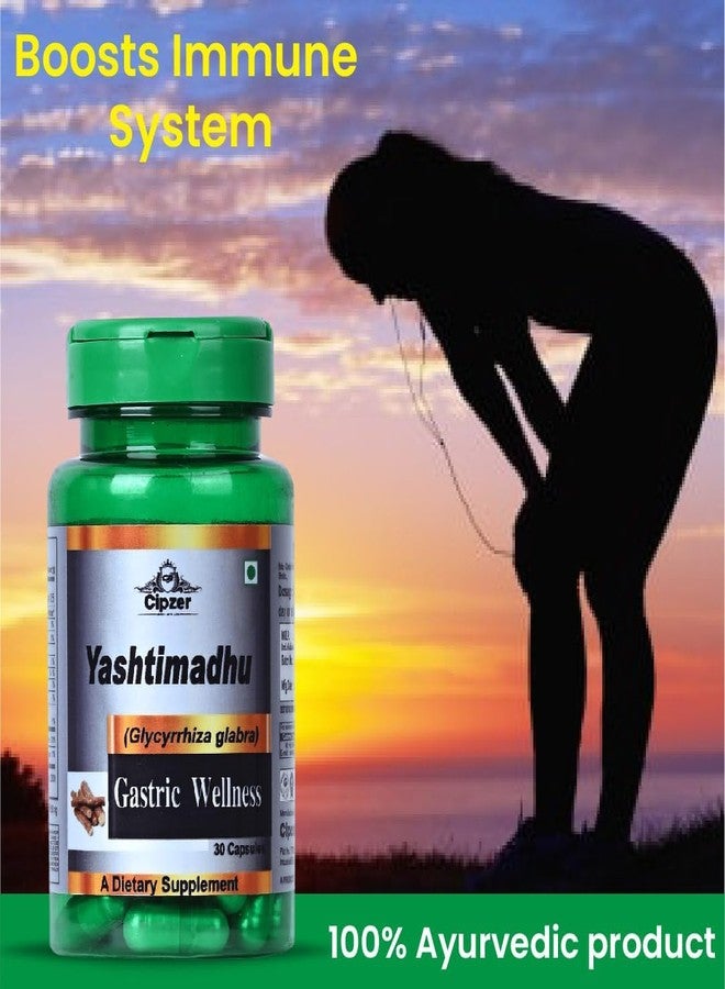 Cipzer Yashtimadhu Capsules can help with inflammation, stomach pain, headaches, indigestion, constipation, acidity, gastritis & stomach ulcers (30 Capsule) - Image 3