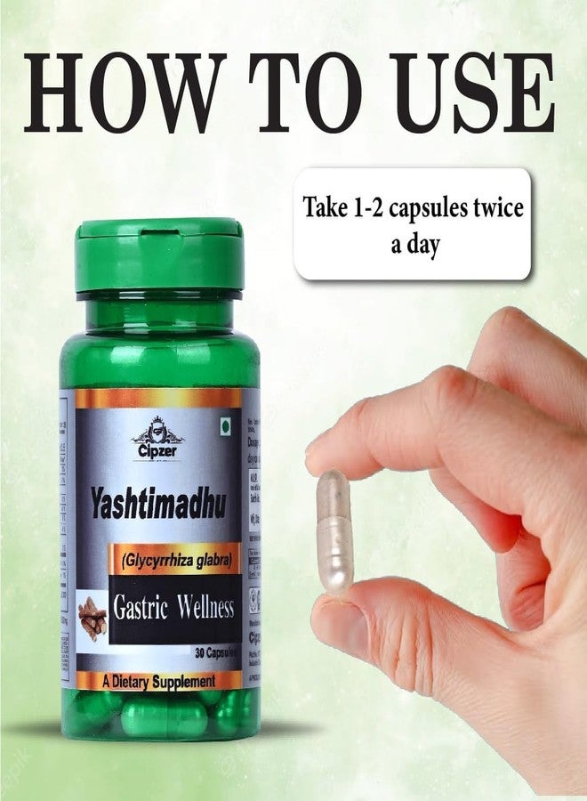 Cipzer Yashtimadhu Capsules can help with inflammation, stomach pain, headaches, indigestion, constipation, acidity, gastritis & stomach ulcers (30 Capsule) - Image 5