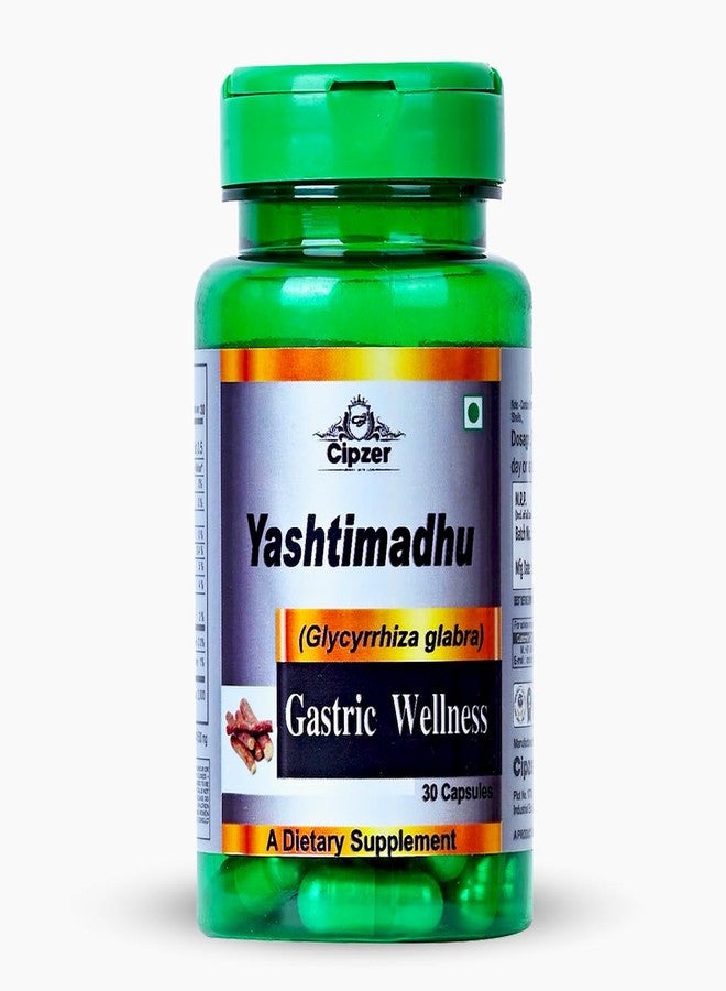 Cipzer Yashtimadhu Capsules can help with inflammation, stomach pain, headaches, indigestion, constipation, acidity, gastritis & stomach ulcers (30 Capsule) - Image 1