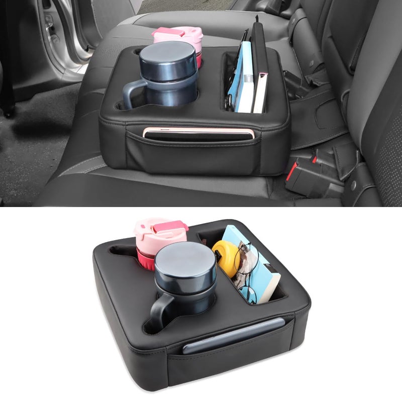 MARCHFA Cup Holders for Car SUV Backseat Cup Holders Rear Seat Drinks Holder Car Backseat Organizer Storage Backseat Accessories for Car Couch Boat Cup Holder Tray (Black) - Image 1