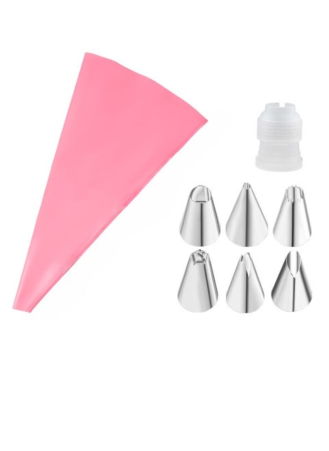 Stainless Steel Pastry Nozzles For Cream Pink Sheet