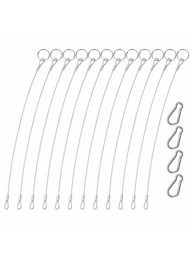 YuCool 12 Pcs Lanyard Safety Rope, 2mm 316 Stainless Steel Rope with 4 Pcs Hoist Buckle for Preventing Loss and Hanging Modern Lights - Image 1