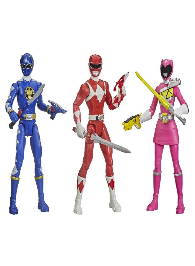 POWER RANGERS Power Rangers Beast Morphers Special Episode 3-Pack Action Figure Toys Dino Thunder Blue Ranger, Mighty Morphin Red Ranger, Dino Charge Pink Ranger (Amazon Exclusive)  - Image 4