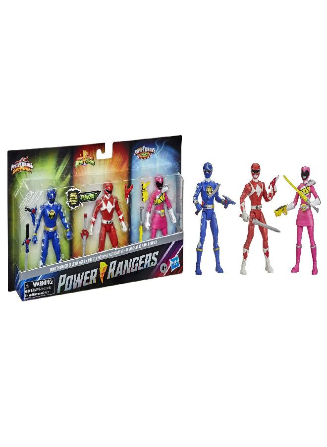 POWER RANGERS Power Rangers Beast Morphers Special Episode 3-Pack Action Figure Toys Dino Thunder Blue Ranger, Mighty Morphin Red Ranger, Dino Charge Pink Ranger (Amazon Exclusive)  - Image 3