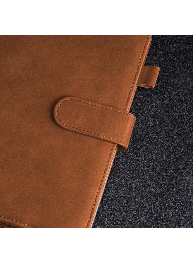 Premify A5 Pu Ruled Notebook, 100 Sheets Journal Hardcover Executive Diary With Premium Thick Paper, With Magnetic Buckle For Office School Home Business Writing & Note (Brown) - Image 4