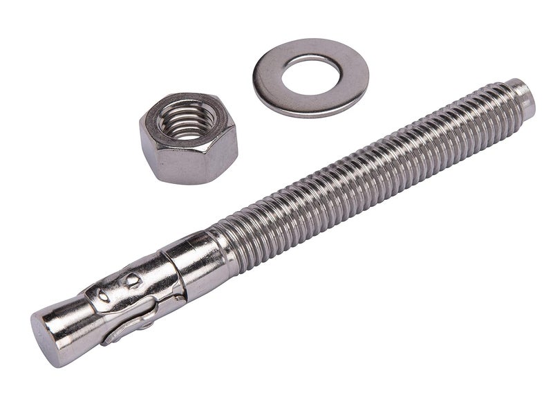 Bolt Dropper 1/2" X 5-1/2" Wedge Anchor (5pc), 18-8 Stainless Steel Corrosion Resistant Commercial Grade Washers and Nuts Included Choose Size - Image 4