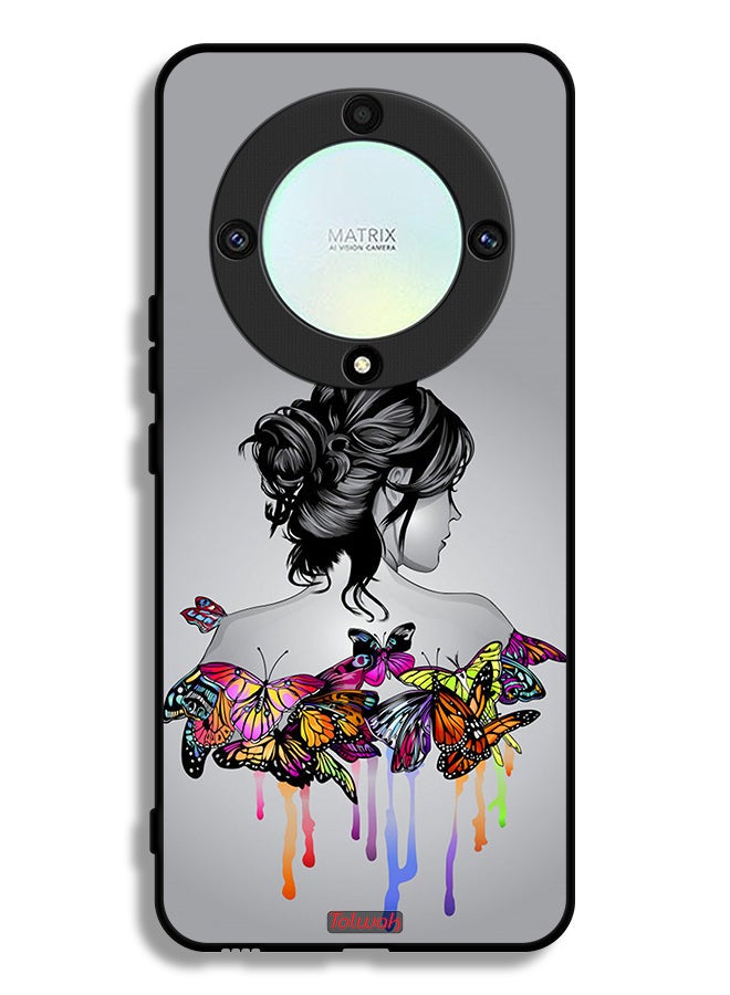 Tolwak Honor X9a Protective Case Cover Butterflies And Girl Abstract Art - Image 1