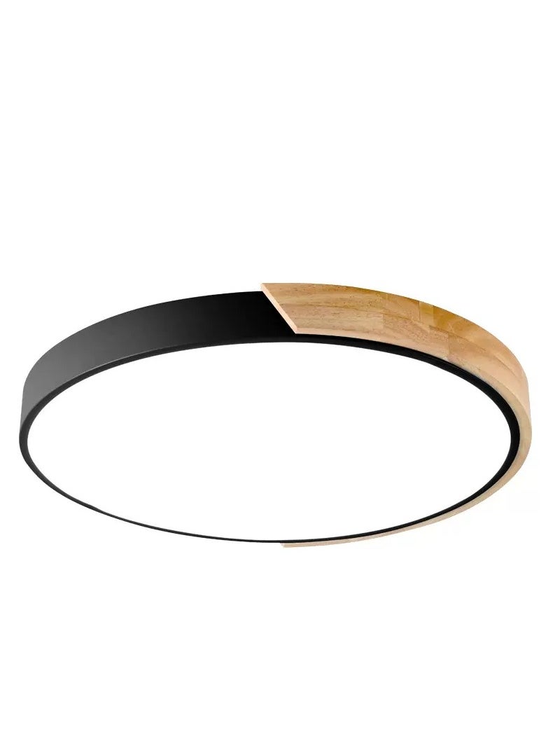 Goeco Modern Wood Ceiling Light Round  - Image 1