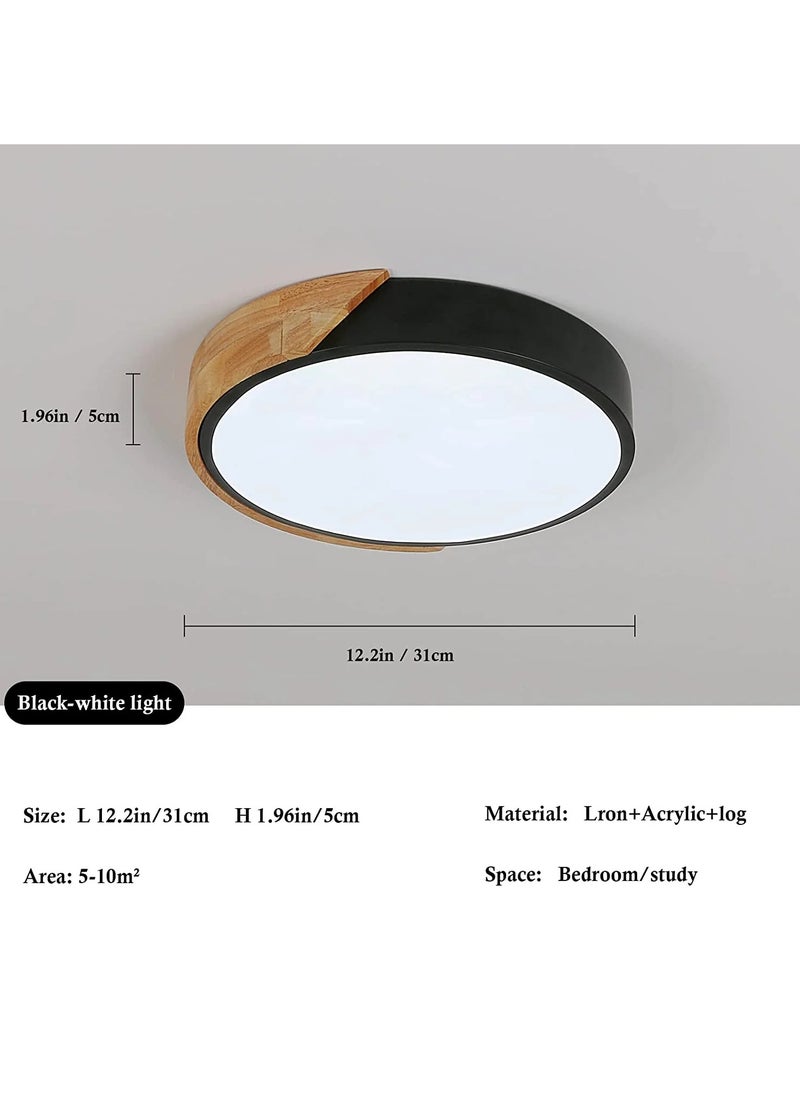 Goeco Modern Wood Ceiling Light Round  - Image 2