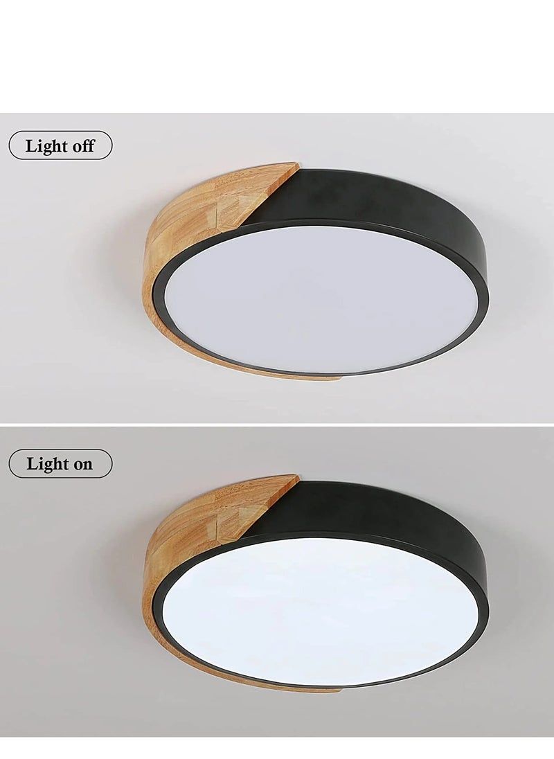 Goeco Modern Wood Ceiling Light Round  - Image 3