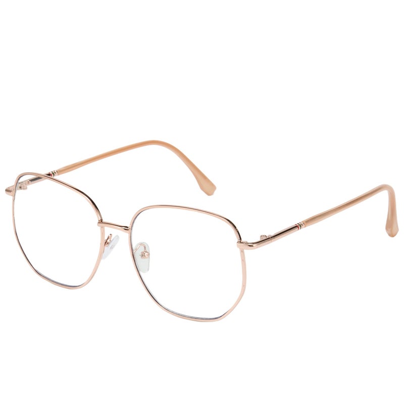 Cyxus Photochromic Blue Light Glasses for Men Women Computer Glasses UV Protection Glasses 8261 Rose Gold White Lens - Image 2