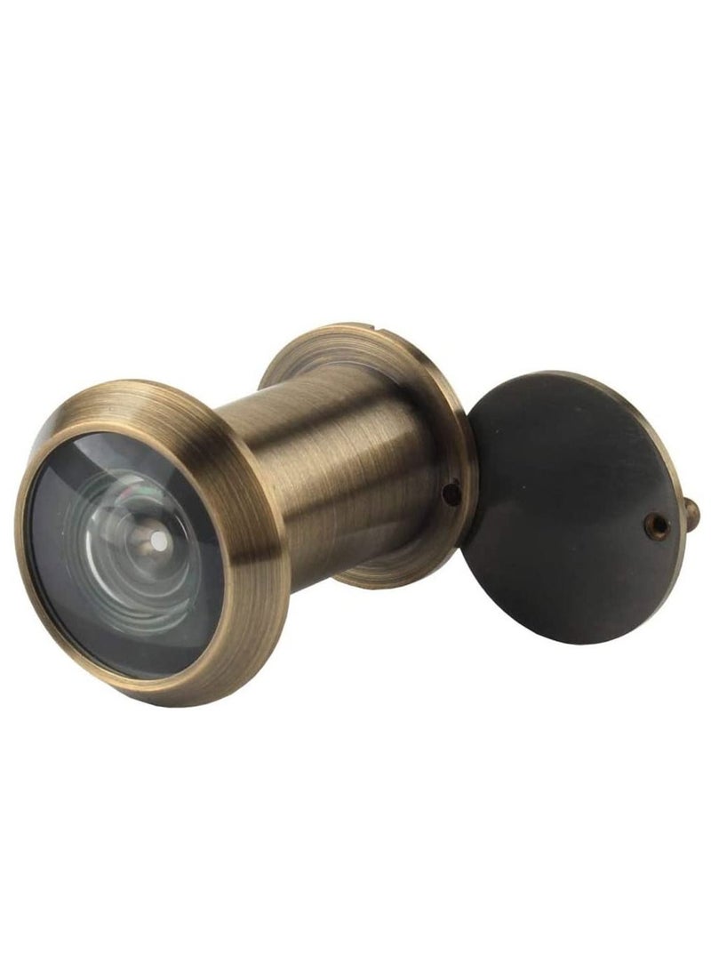 Excefore Safety Door Viewer Solid Brass 220° Door Viewer/Peephole with Heavy Duty Rotating Privacy Cover Doors Durable Door Viewer for Home Office Hotel 1.4 inch to 2.36 inch (Green Bronze) 26mm  - Image 1