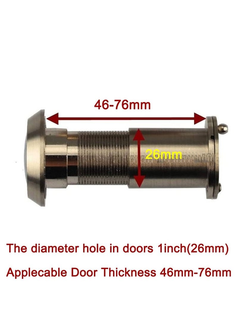 Excefore Safety Door Viewer Solid Brass 220° Door Viewer/Peephole with Heavy Duty Rotating Privacy Cover Doors Durable Door Viewer for Home Office Hotel 1.4 inch to 2.36 inch (Green Bronze) 26mm  - Image 2