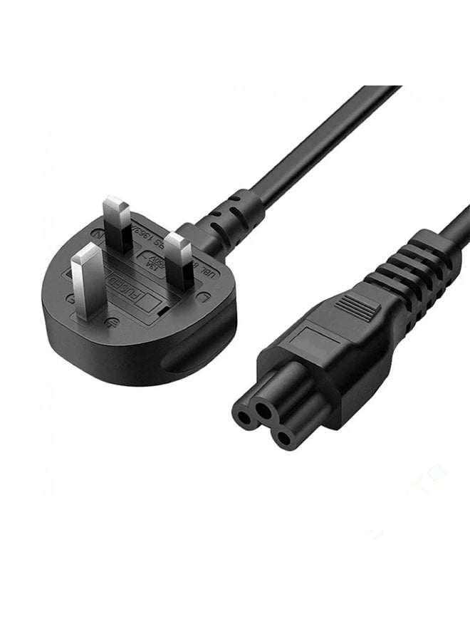 S-TEK 3-Pin Laptop Power Cable UK Plug Black - Image 3